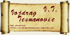 Vojdrag Tešmanović vizit kartica